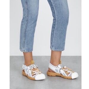 Gucci tinsel mesh reflective sandals